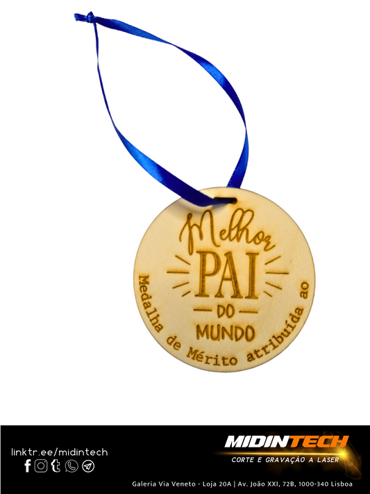 Placa Fita Medalha Mérito "Pai-1"