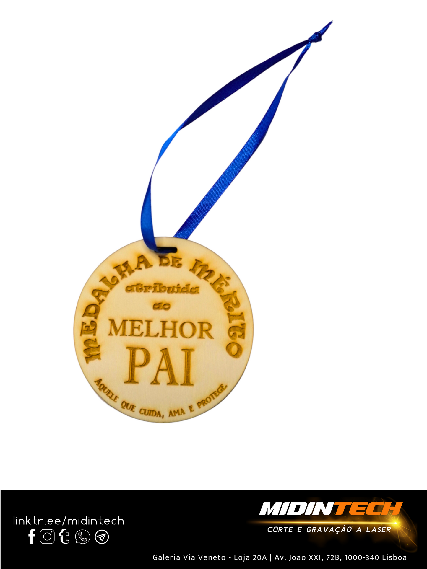 Placa Fita Medalha Mérito "Pai-2"