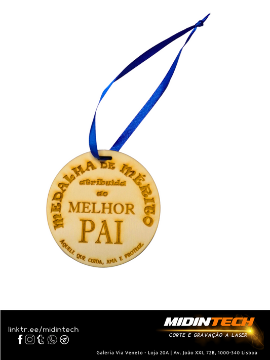 Placa Fita Medalha Mérito "Pai-2"