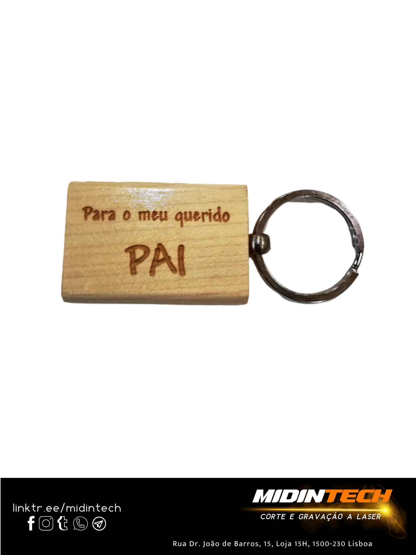 6001 | Porta-Chaves Retangular em Pinho "PAI-3"