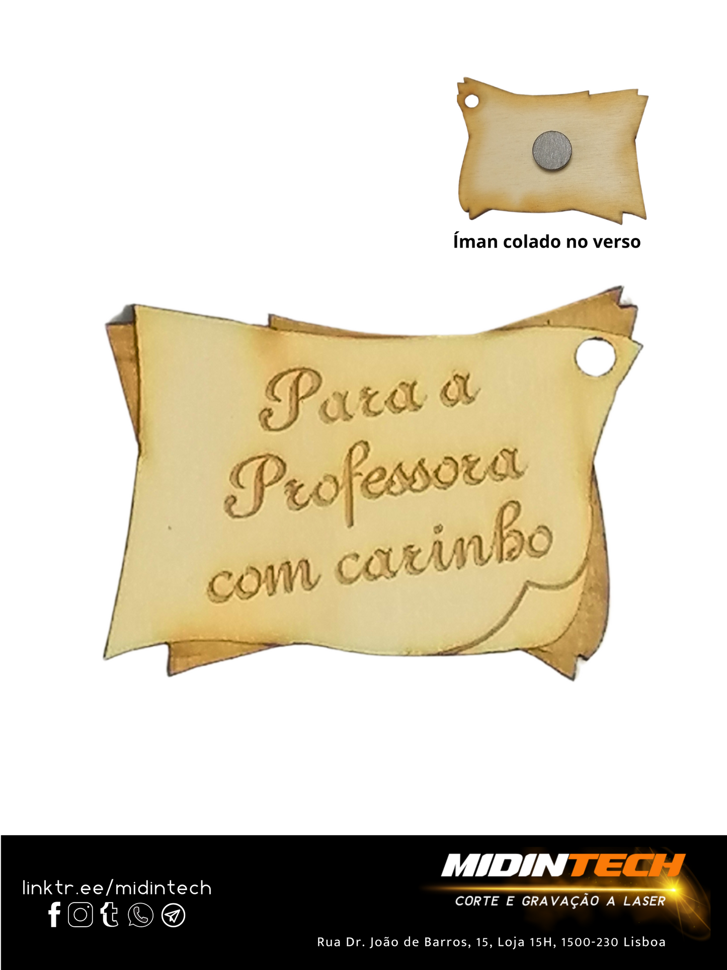 7001 F16 | Íman Placa Florista #professora